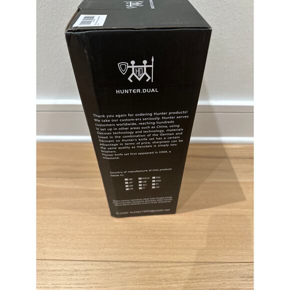 HUNTER.DUAL Knife Set, 15 Piece Kitchen Knife Set with Block Self Sharpening - Picture 4 of 5